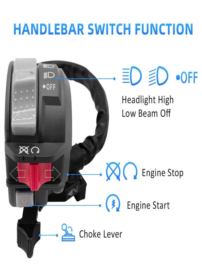 JAVIK Control Switch Button Engine Start Run Off Headlight for Yamaha ATV Big Bear 250 400 Bruin 250 350 Grizzly 350 400 660 Kodiak 400 450 Raptor 350 660 Wolverine 350 450 YFM,OEM#5LP-83973-01-00 - Image 3